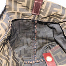 FENDI Zucca Canvas Tote Bag Black Brown Auth 166699-20