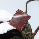 FENDI Zucca Canvas Tote Bag Black Brown Auth 166699-12