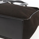 GUCCI Hand Bag Suede Brown Silver 000 0844 Auth 166700-9