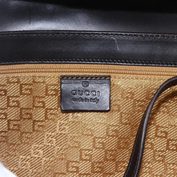 GUCCI Hand Bag Suede Brown Silver 000 0844 Auth 166700
