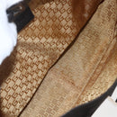 GUCCI Hand Bag Suede Brown Silver 000 0844 Auth 166700-11