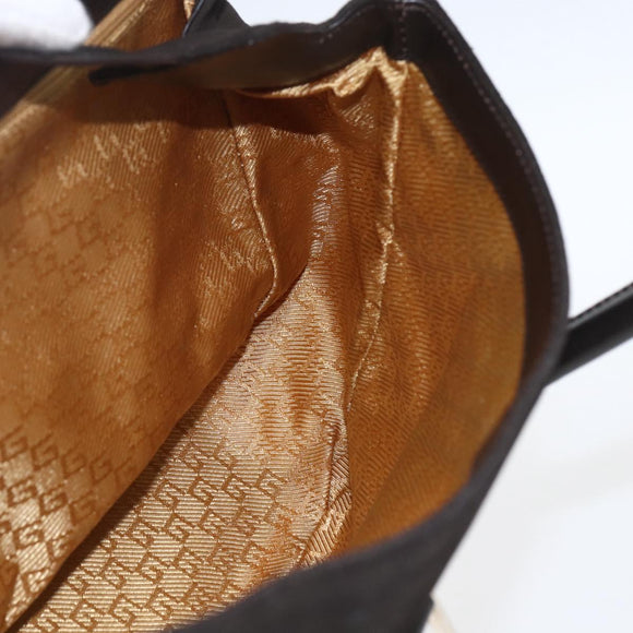GUCCI Hand Bag Suede Brown Silver 000 0844 Auth 166700