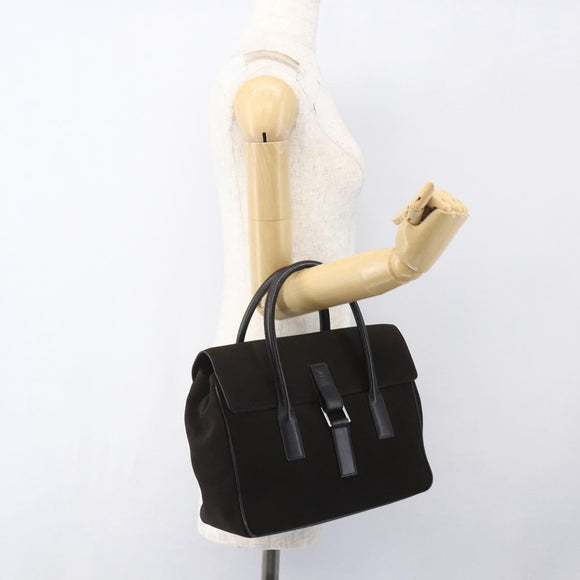 GUCCI Hand Bag Suede Brown Silver 000 0844 Auth 166700