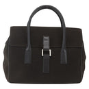 GUCCI Hand Bag Suede Brown Silver 000 0844 Auth 166700-13