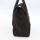 GUCCI Hand Bag Suede Brown Silver 000 0844 Auth 166700-3