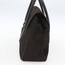 GUCCI Hand Bag Suede Brown Silver 000 0844 Auth 166700-4