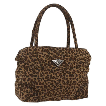 BOTTEGA VENETA Hand Bag Nylon Brown Auth 166702