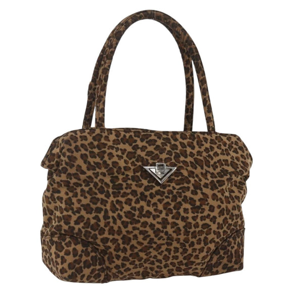 BOTTEGA VENETA Hand Bag Nylon Brown Auth 166702