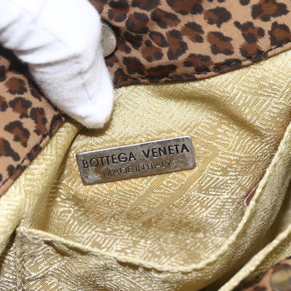 BOTTEGA VENETA Hand Bag Nylon Brown Auth 166702