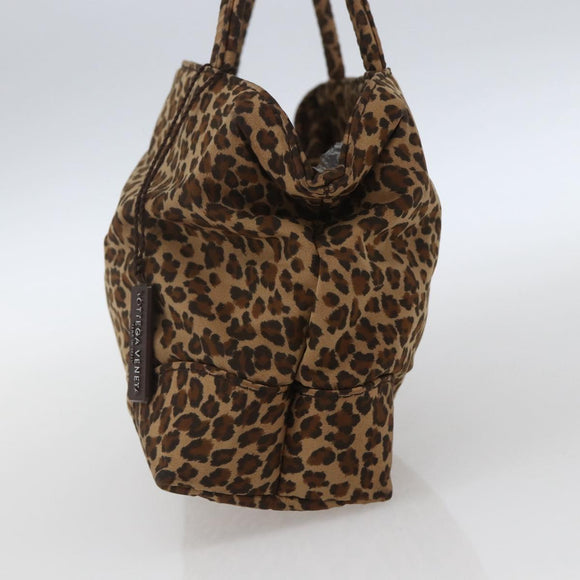 BOTTEGA VENETA Hand Bag Nylon Brown Auth 166702