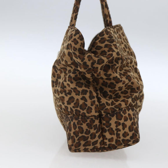 BOTTEGA VENETA Hand Bag Nylon Brown Auth 166702