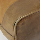 LOEWE Anagram Shoulder Bag Leather Beige Gold Auth 166704-14