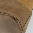 LOEWE Anagram Shoulder Bag Leather Beige Gold Auth 166704-15