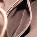 LOEWE Anagram Shoulder Bag Leather Beige Gold Auth 166704-22