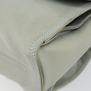 LOEWE Anagram Shoulder Bag Leather Gray Gold Auth 166708-9