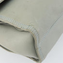 LOEWE Anagram Shoulder Bag Leather Gray Gold Auth 166708-14