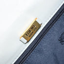 LOEWE Anagram Shoulder Bag Leather Gray Gold Auth 166708-17