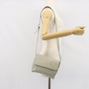 LOEWE Anagram Shoulder Bag Leather Gray Gold Auth 166708-24