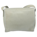 LOEWE Anagram Shoulder Bag Leather Gray Gold Auth 166708-2