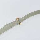 LOEWE Anagram Shoulder Bag Leather Gray Gold Auth 166708-8