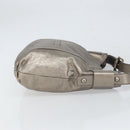 Salvatore Ferragamo Gancini Shoulder Bag Leather Gold Auth 166709-4
