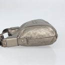 Salvatore Ferragamo Gancini Shoulder Bag Leather Gold Auth 166709-5