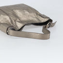 Salvatore Ferragamo Gancini Shoulder Bag Leather Gold Auth 166709-7