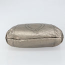 Salvatore Ferragamo Gancini Shoulder Bag Leather Gold Auth 166709-9