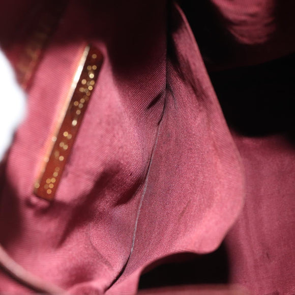 CARTIER Must Line Shoulder Bag Leather Bordeaux Gold Auth 166710