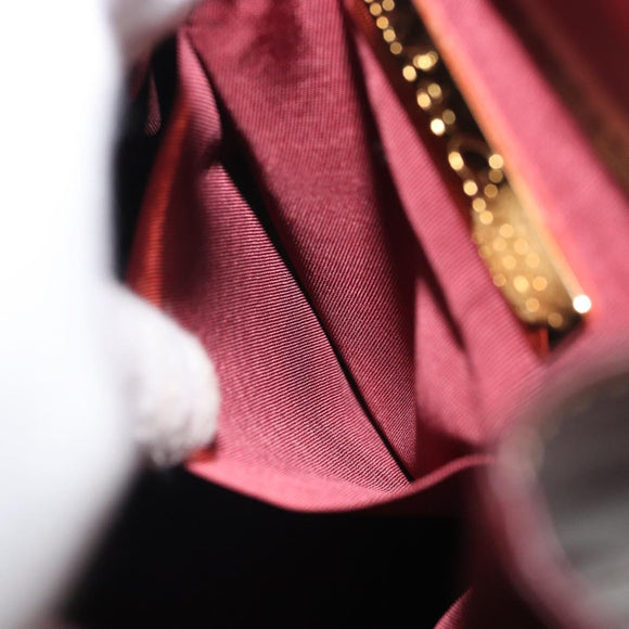 CARTIER Must Line Shoulder Bag Leather Bordeaux Gold Auth 166711