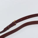CARTIER Must Line Shoulder Bag Leather Bordeaux Gold Auth 166711-8