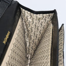 SAINT LAURENT Shoulder Bag Leather Gold Black Auth 166716-17