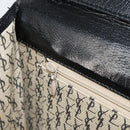 SAINT LAURENT Shoulder Bag Leather Gold Black Auth 166716-19