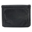 SAINT LAURENT Shoulder Bag Leather Gold Black Auth 166716-3