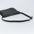 SAINT LAURENT Shoulder Bag Leather Gold Black Auth 166716-7