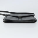 SAINT LAURENT Shoulder Bag Leather Gold Black Auth 166716-9
