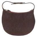 VERSACE Hand Bag Nylon Black Silver Auth 166717V-13