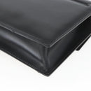 VERSACE Clutch Bag Leather Black Silver Auth 166718-15