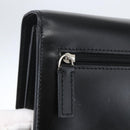 VERSACE Clutch Bag Leather Black Silver Auth 166718-17