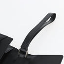 VERSACE Clutch Bag Leather Black Silver Auth 166718-10