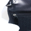 VERSACE Clutch Bag Leather Black Silver Auth 166718-21