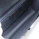 VERSACE Clutch Bag Leather Black Silver Auth 166718-11