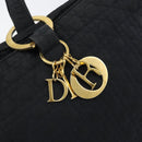 Christian Dior Canage Shoulder Bag Black Gold Auth 166720-10