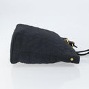 Christian Dior Canage Shoulder Bag Black Gold Auth 166720-3