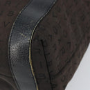 BVLGARI Logo Mania Tote Bag Canvas Black Silver Auth 166723-10