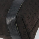 BVLGARI Logo Mania Tote Bag Canvas Black Silver Auth 166723-12