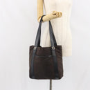 BVLGARI Logo Mania Tote Bag Canvas Black Silver Auth 166723-21