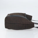 BVLGARI Logo Mania Tote Bag Canvas Black Silver Auth 166723-4