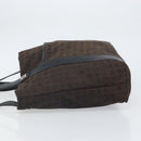 BVLGARI Logo Mania Tote Bag Canvas Black Silver Auth 166723-5