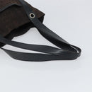 BVLGARI Logo Mania Tote Bag Canvas Black Silver Auth 166723-7